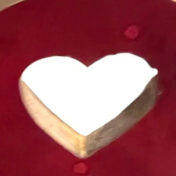 Handpainted Wooden Mail Caddy Heart Cutout Scalloped Edge Attached Hangers 18" T - Picture 9 of 12